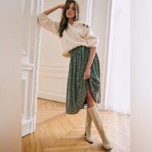 NWOT Sezane Elie Skirt Leopard Print 34 XS